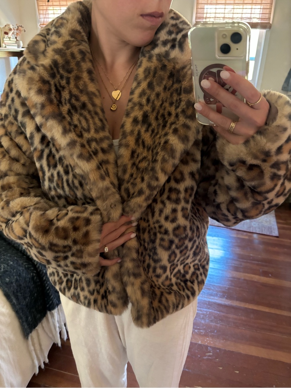 Leopard fur jacket